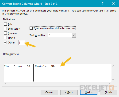 Excel Text To Columns Exceljet 2619